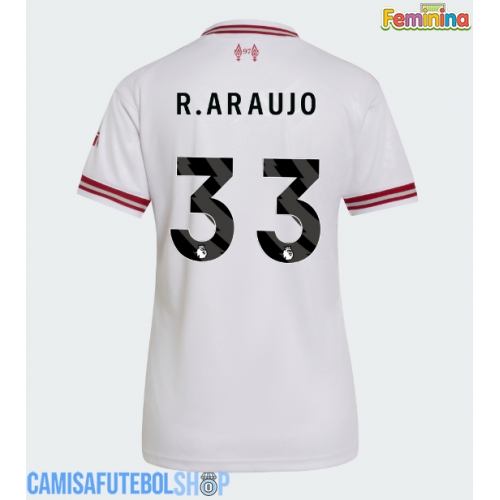 Camisa de time de futebol Liverpool Ronald Araujo #33 Replicas 2º Equipamento Feminina 2026-27 Manga Curta